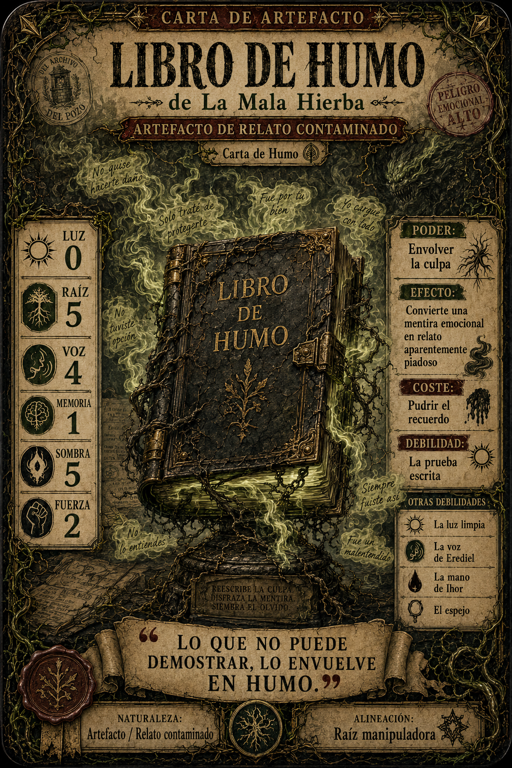 Artefacto: Libro de Humo